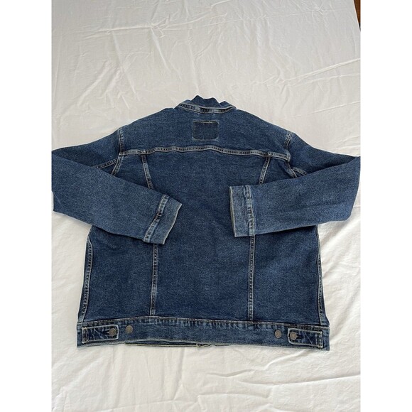 Levi Strauss Men's Dark Blue Denim Trucker Jean Jacket Size XL #72334 Buttons - Picture 9 of 13